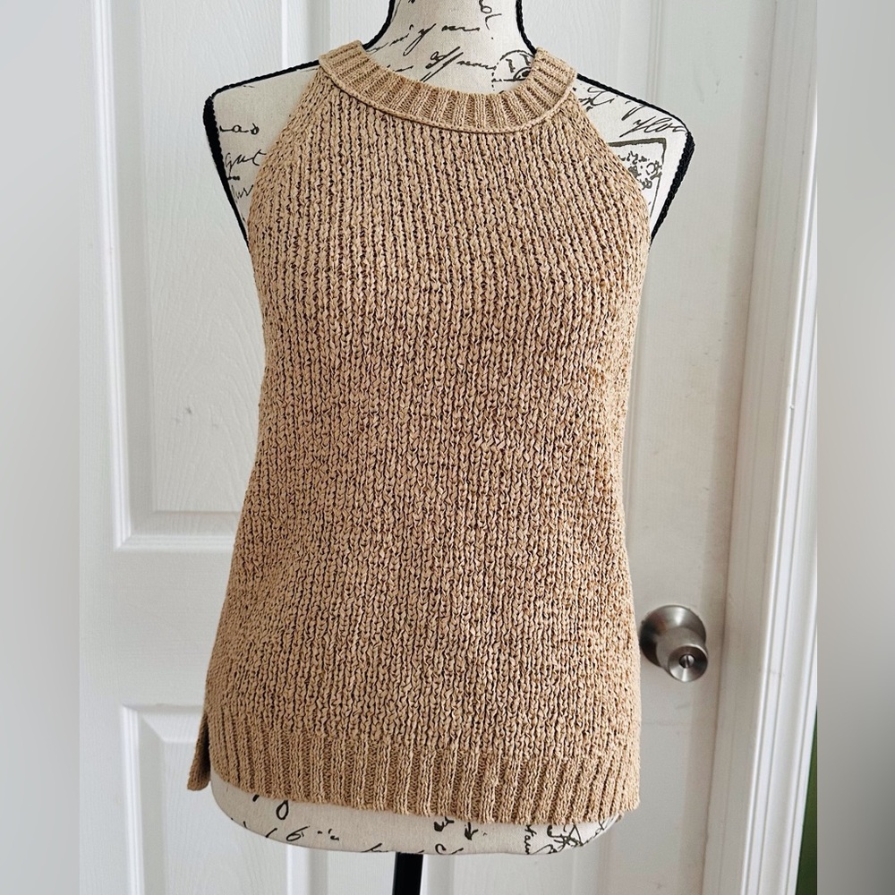 J. Crew Sleeveless Mock Neck Knit Sweater